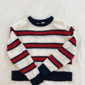 Striped cropped sweater